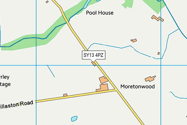 SY13 4PZ map - OS VectorMap District (Ordnance Survey) SY13 4PZ map - OS VectorMap District (Ordnance Survey)