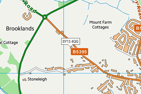 SY13 4QG map - OS VectorMap District (Ordnance Survey) SY13 4QG map - OS VectorMap District (Ordnance Survey)