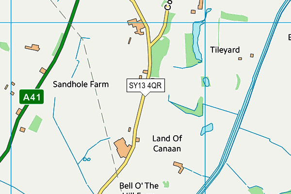 SY13 4QR map - OS VectorMap District (Ordnance Survey) SY13 4QR map - OS VectorMap District (Ordnance Survey)