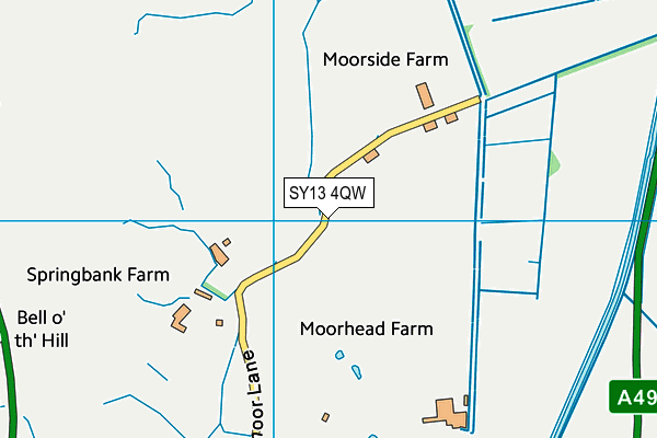 SY13 4QW map - OS VectorMap District (Ordnance Survey) SY13 4QW map - OS VectorMap District (Ordnance Survey)