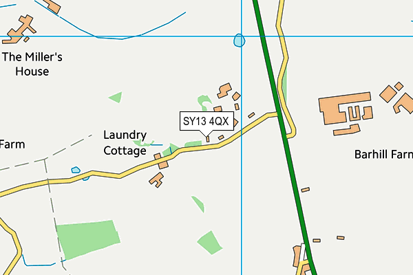 SY13 4QX map - OS VectorMap District (Ordnance Survey) SY13 4QX map - OS VectorMap District (Ordnance Survey)