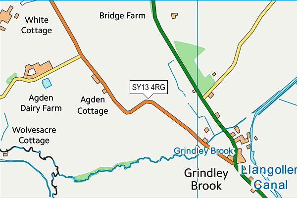 SY13 4RG map - OS VectorMap District (Ordnance Survey)