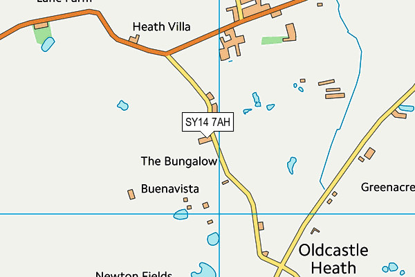 SY14 7AH map - OS VectorMap District (Ordnance Survey) SY14 7AH map - OS VectorMap District (Ordnance Survey)