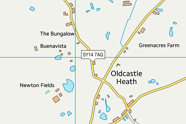 SY14 7AQ map - OS VectorMap District (Ordnance Survey) SY14 7AQ map - OS VectorMap District (Ordnance Survey)