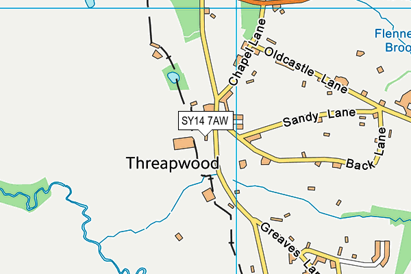 SY14 7AW map - OS VectorMap District (Ordnance Survey) SY14 7AW map - OS VectorMap District (Ordnance Survey)