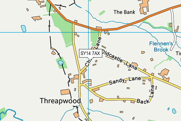 SY14 7AX map - OS VectorMap District (Ordnance Survey) SY14 7AX map - OS VectorMap District (Ordnance Survey)
