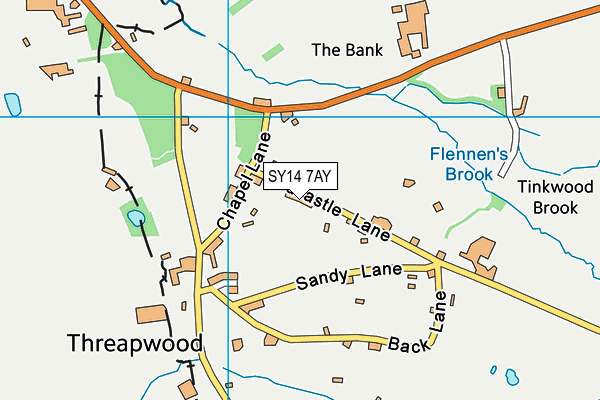SY14 7AY map - OS VectorMap District (Ordnance Survey) SY14 7AY map - OS VectorMap District (Ordnance Survey)