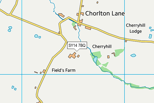 SY14 7BQ map - OS VectorMap District (Ordnance Survey) SY14 7BQ map - OS VectorMap District (Ordnance Survey)