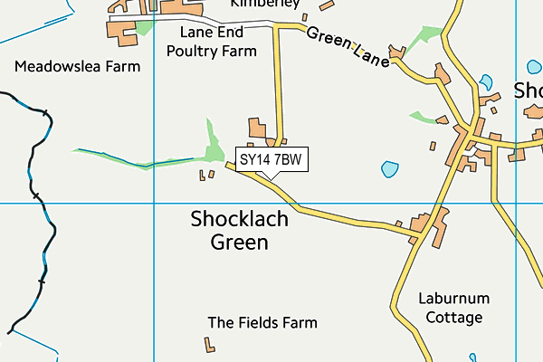 SY14 7BW map - OS VectorMap District (Ordnance Survey) SY14 7BW map - OS VectorMap District (Ordnance Survey)