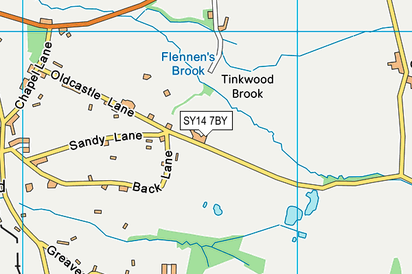 SY14 7BY map - OS VectorMap District (Ordnance Survey) SY14 7BY map - OS VectorMap District (Ordnance Survey)