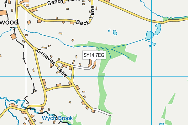 SY14 7EG map - OS VectorMap District (Ordnance Survey) SY14 7EG map - OS VectorMap District (Ordnance Survey)