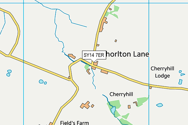 SY14 7ER map - OS VectorMap District (Ordnance Survey) SY14 7ER map - OS VectorMap District (Ordnance Survey)