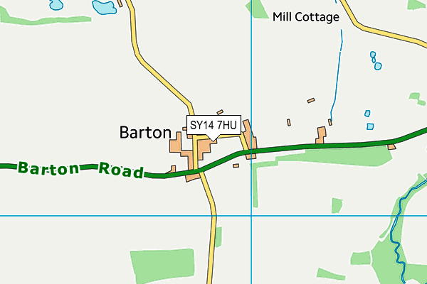 SY14 7HU map - OS VectorMap District (Ordnance Survey) SY14 7HU map - OS VectorMap District (Ordnance Survey)