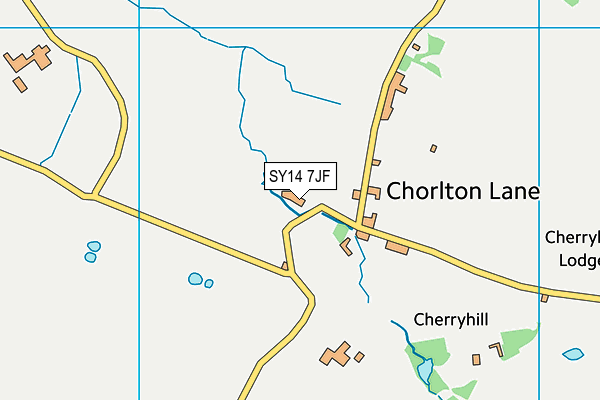 SY14 7JF map - OS VectorMap District (Ordnance Survey) SY14 7JF map - OS VectorMap District (Ordnance Survey)