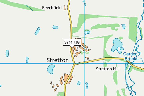 SY14 7JG map - OS VectorMap District (Ordnance Survey) SY14 7JG map - OS VectorMap District (Ordnance Survey)