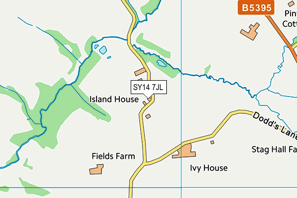 SY14 7JL map - OS VectorMap District (Ordnance Survey) SY14 7JL map - OS VectorMap District (Ordnance Survey)