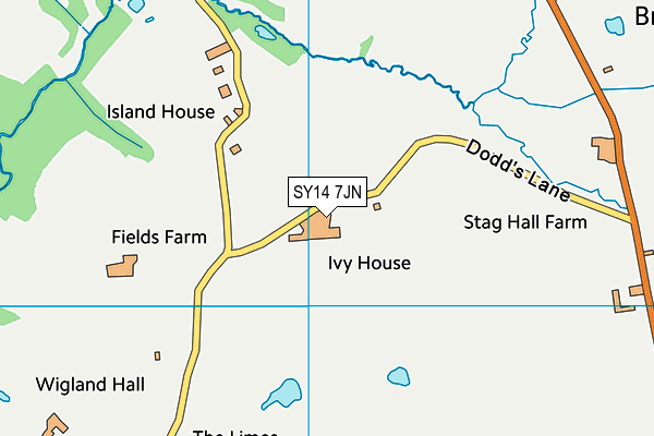SY14 7JN map - OS VectorMap District (Ordnance Survey) SY14 7JN map - OS VectorMap District (Ordnance Survey)