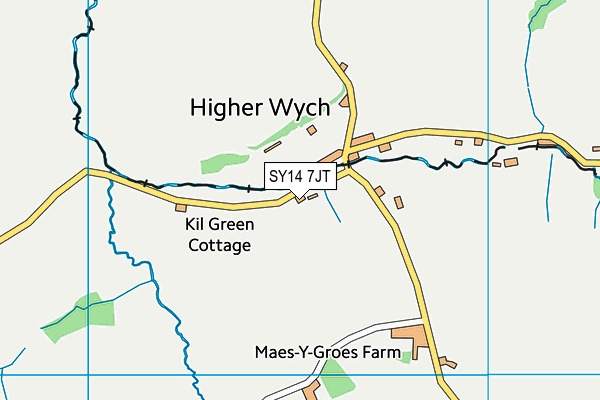 SY14 7JT map - OS VectorMap District (Ordnance Survey) SY14 7JT map - OS VectorMap District (Ordnance Survey)