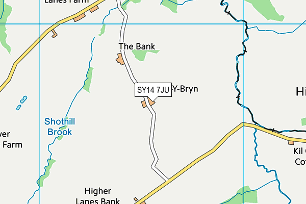 SY14 7JU map - OS VectorMap District (Ordnance Survey) SY14 7JU map - OS VectorMap District (Ordnance Survey)