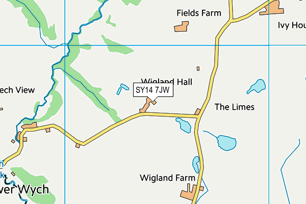 SY14 7JW map - OS VectorMap District (Ordnance Survey) SY14 7JW map - OS VectorMap District (Ordnance Survey)