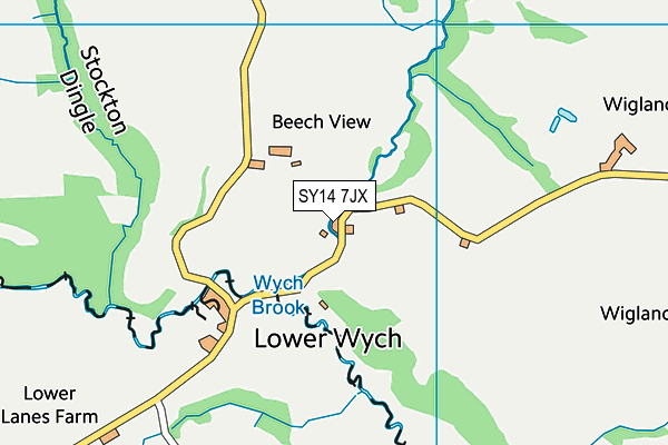 SY14 7JX map - OS VectorMap District (Ordnance Survey) SY14 7JX map - OS VectorMap District (Ordnance Survey)