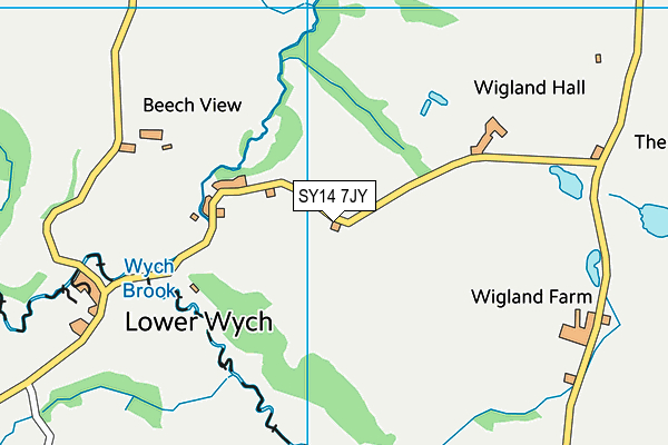 SY14 7JY map - OS VectorMap District (Ordnance Survey) SY14 7JY map - OS VectorMap District (Ordnance Survey)