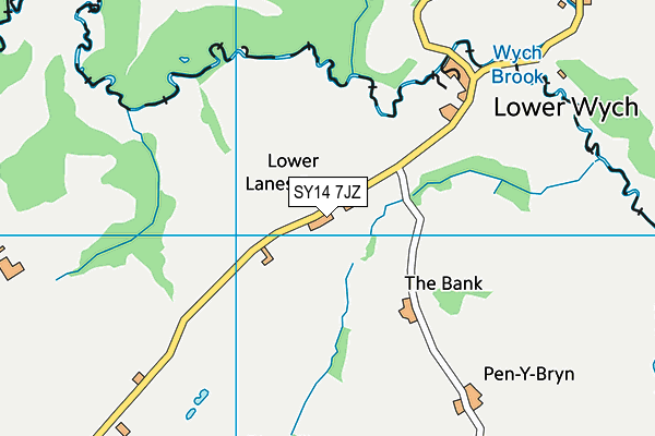 SY14 7JZ map - OS VectorMap District (Ordnance Survey) SY14 7JZ map - OS VectorMap District (Ordnance Survey)