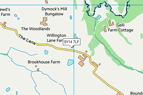 SY14 7LF map - OS VectorMap District (Ordnance Survey) SY14 7LF map - OS VectorMap District (Ordnance Survey)