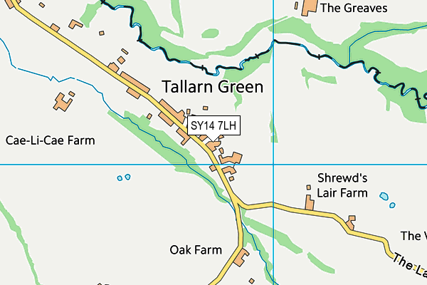 SY14 7LH map - OS VectorMap District (Ordnance Survey) SY14 7LH map - OS VectorMap District (Ordnance Survey)