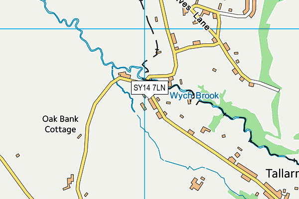SY14 7LN map - OS VectorMap District (Ordnance Survey) SY14 7LN map - OS VectorMap District (Ordnance Survey)