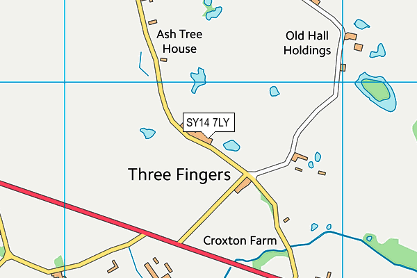 SY14 7LY map - OS VectorMap District (Ordnance Survey) SY14 7LY map - OS VectorMap District (Ordnance Survey)