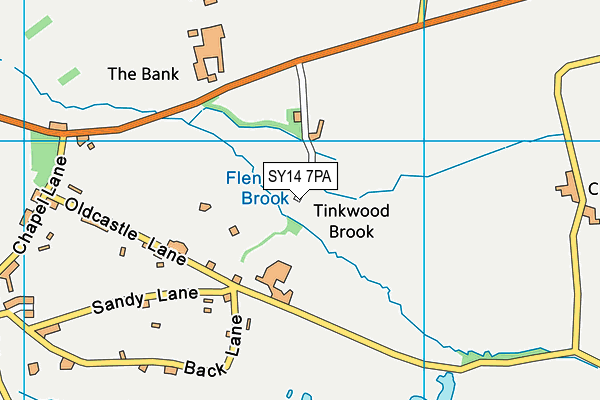 SY14 7PA map - OS VectorMap District (Ordnance Survey) SY14 7PA map - OS VectorMap District (Ordnance Survey)