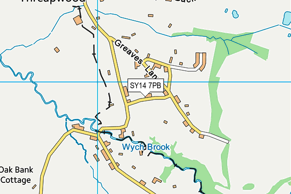 SY14 7PB map - OS VectorMap District (Ordnance Survey) SY14 7PB map - OS VectorMap District (Ordnance Survey)