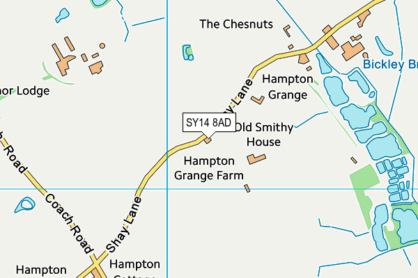 SY14 8AD map - OS VectorMap District (Ordnance Survey) SY14 8AD map - OS VectorMap District (Ordnance Survey)