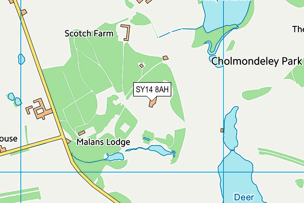 SY14 8AH map - OS VectorMap District (Ordnance Survey) SY14 8AH map - OS VectorMap District (Ordnance Survey)