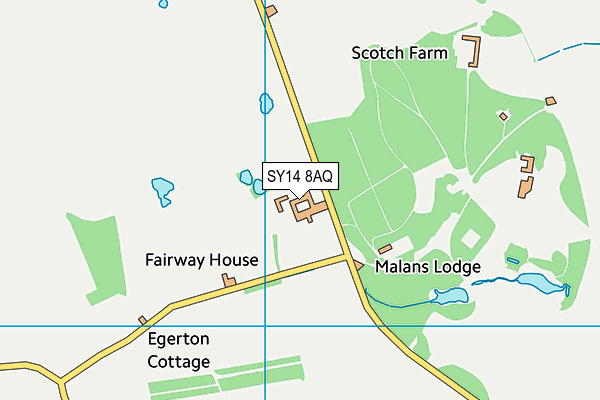 SY14 8AQ map - OS VectorMap District (Ordnance Survey) SY14 8AQ map - OS VectorMap District (Ordnance Survey)