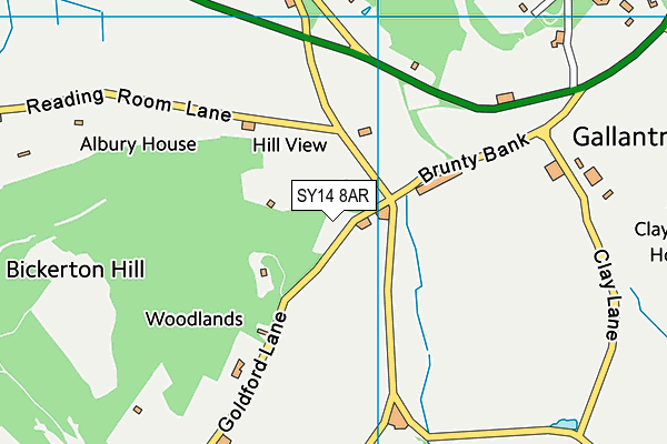 SY14 8AR map - OS VectorMap District (Ordnance Survey) SY14 8AR map - OS VectorMap District (Ordnance Survey)