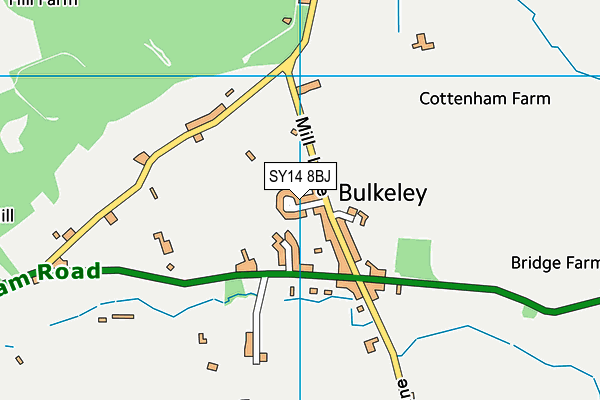 SY14 8BJ map - OS VectorMap District (Ordnance Survey) SY14 8BJ map - OS VectorMap District (Ordnance Survey)