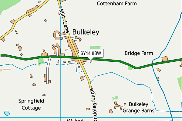SY14 8BW map - OS VectorMap District (Ordnance Survey)