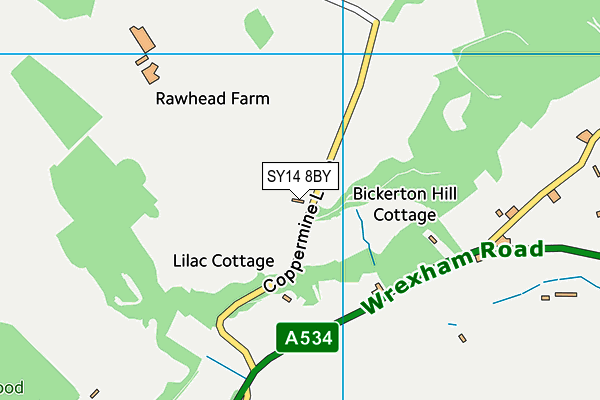 SY14 8BY map - OS VectorMap District (Ordnance Survey)