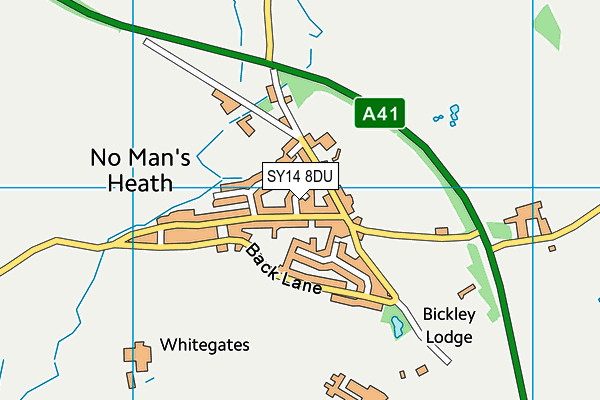 SY14 8DU map - OS VectorMap District (Ordnance Survey)