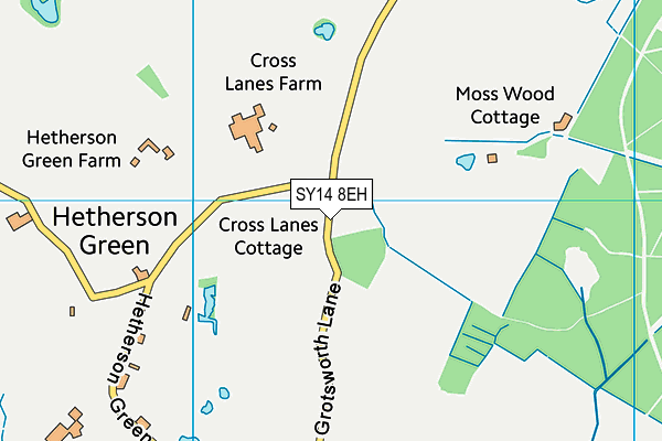 SY14 8EH map - OS VectorMap District (Ordnance Survey) SY14 8EH map - OS VectorMap District (Ordnance Survey)