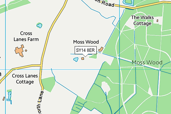 SY14 8ER map - OS VectorMap District (Ordnance Survey) SY14 8ER map - OS VectorMap District (Ordnance Survey)