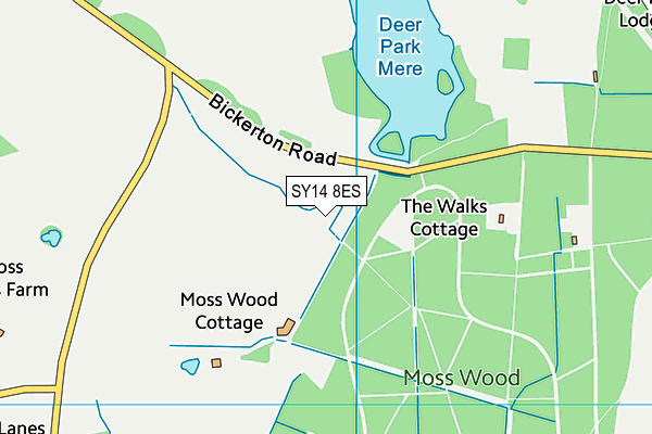 SY14 8ES map - OS VectorMap District (Ordnance Survey) SY14 8ES map - OS VectorMap District (Ordnance Survey)