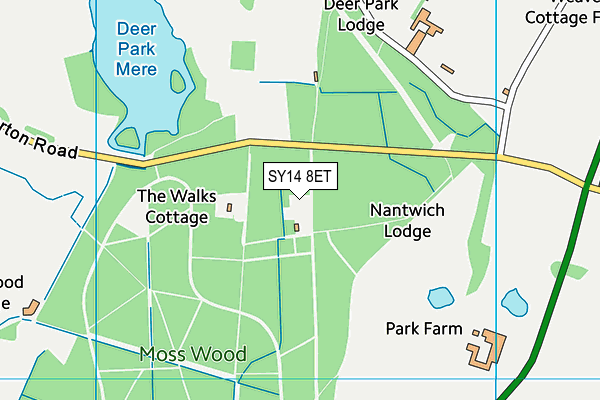 SY14 8ET map - OS VectorMap District (Ordnance Survey) SY14 8ET map - OS VectorMap District (Ordnance Survey)