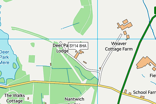 SY14 8HA map - OS VectorMap District (Ordnance Survey)