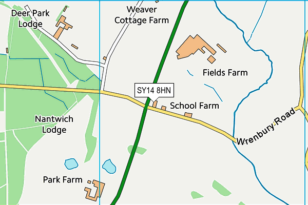 SY14 8HN map - OS VectorMap District (Ordnance Survey) SY14 8HN map - OS VectorMap District (Ordnance Survey)