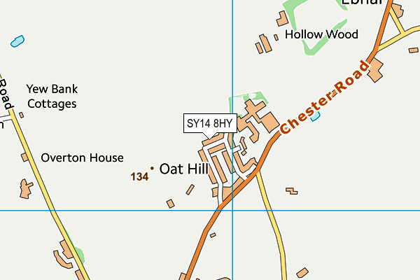 SY14 8HY map - OS VectorMap District (Ordnance Survey) SY14 8HY map - OS VectorMap District (Ordnance Survey)