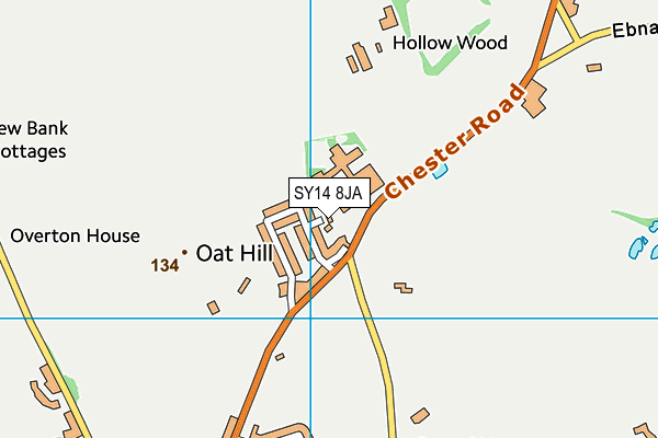 SY14 8JA map - OS VectorMap District (Ordnance Survey) SY14 8JA map - OS VectorMap District (Ordnance Survey)