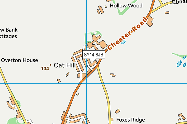 SY14 8JB map - OS VectorMap District (Ordnance Survey) SY14 8JB map - OS VectorMap District (Ordnance Survey)